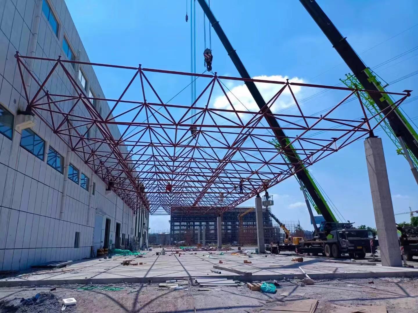 乌兰浩特江苏宿迁国望高科纤维公司 -生活楼网架 成品库网架 立体库网架